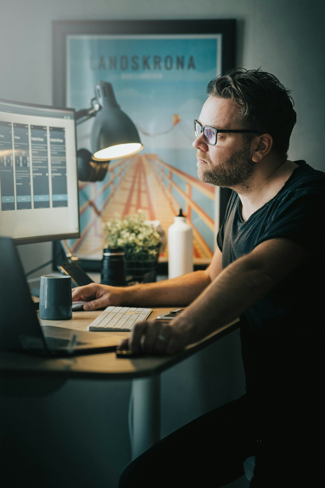 programmer working at desk